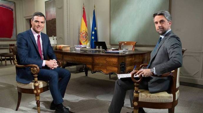 Pedro Sánchez en su última entrevista en TVE.