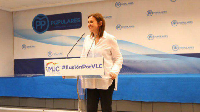 María José Català en la presentación de su lista electoral a la alcaldía de Valencia