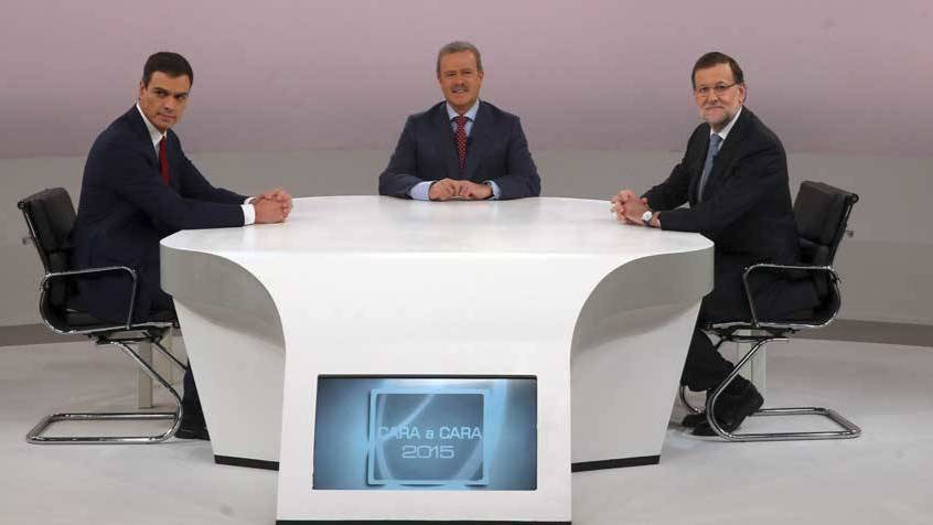 El cara a cara de Sánchez y Rajoy en 2015 en TVE
