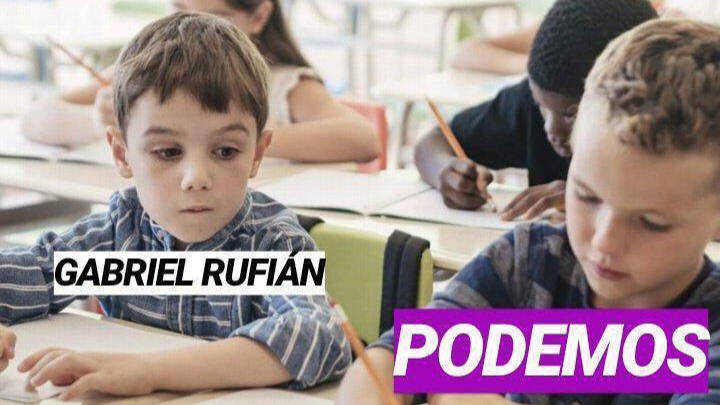 Imagen sarcástica contra Rufián difundida por Monedero