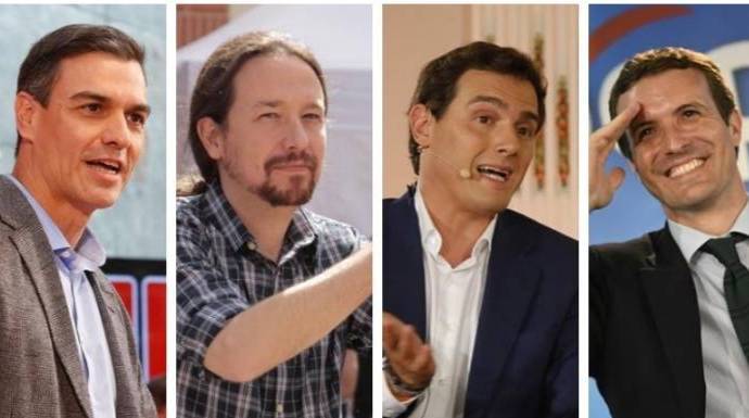 Sánchez, Iglesias, Rivera y Casado ante el debate decisivo. Un error puede ser fatal.