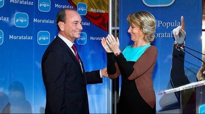 Fernando Martínez Vidal, en un acto del PP de Madrid junto con Esperanza Aguirre.