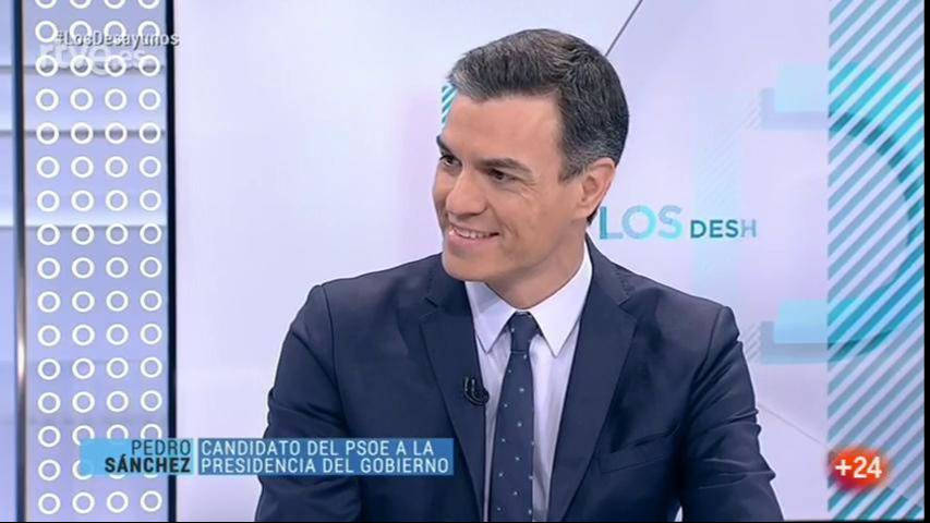 Sánchez, durante la entrevista en 'Los Desayunos de TVE'