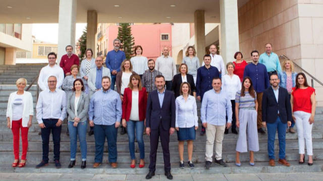 Los integrantes de la candidatura del PSOE en Elche