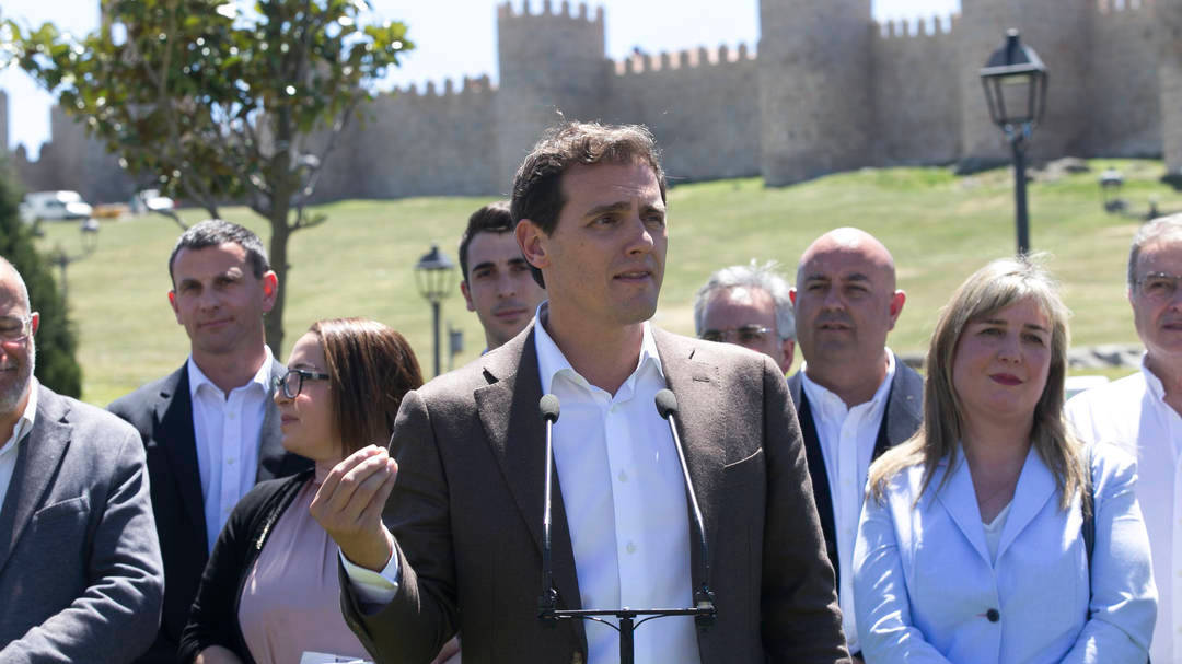 Rivera, en un acto electoral en Ávila