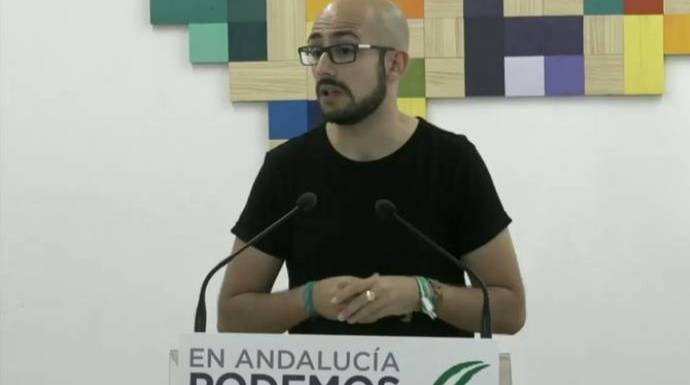 El portavoz de Podemos Andalucía, este lunes.