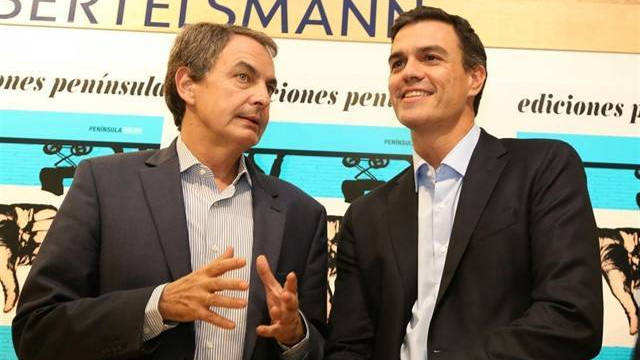 Pedro Sánchez y José Luis Rodríguez Zapatero, en 2015