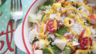 ¡Receta!: Ensalada de arroz con vinagreta de nectarina