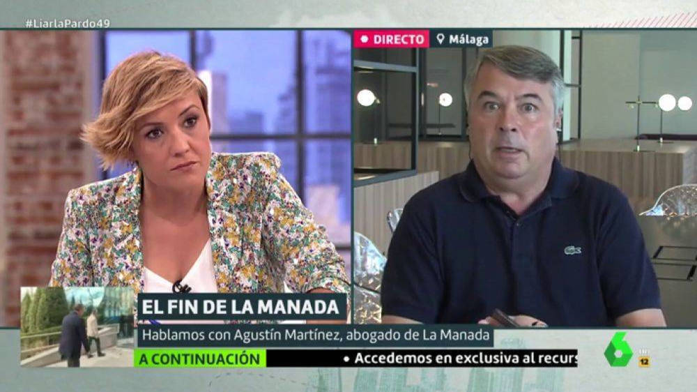 Cristina Pardo y el abogado de La Manada, Agustín Martínez.
