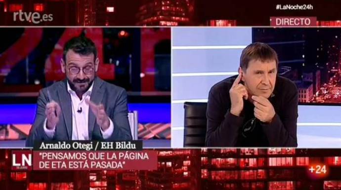 Otegi se hizo el sordo en la polémica entrevista en TVE.
