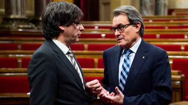 Mas y Puigdemont, hace tres años cuando ambos estaban en el Parlamento catalán