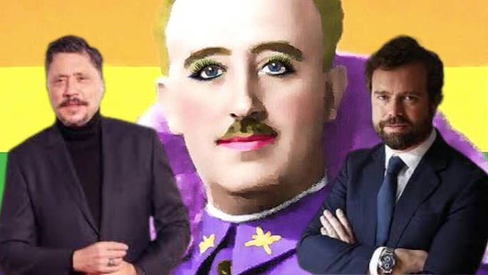 Espinosa y Bardem, sobre la imagen de un Franco gay colgada por el primero