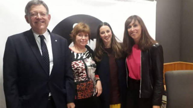 Puirg con la directora de À Punt y la ex directora general de la Comunicación de la Generalitat.