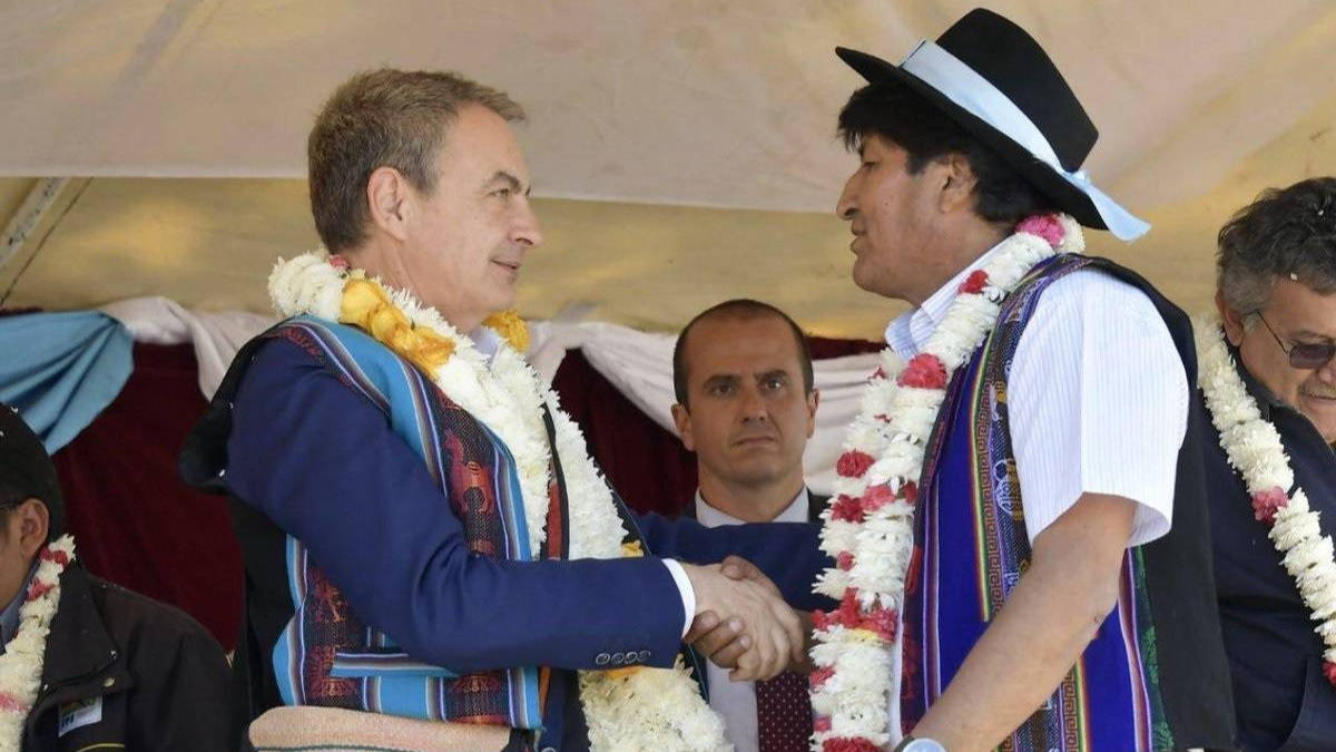 Zapatero y Morales, en Bolivia