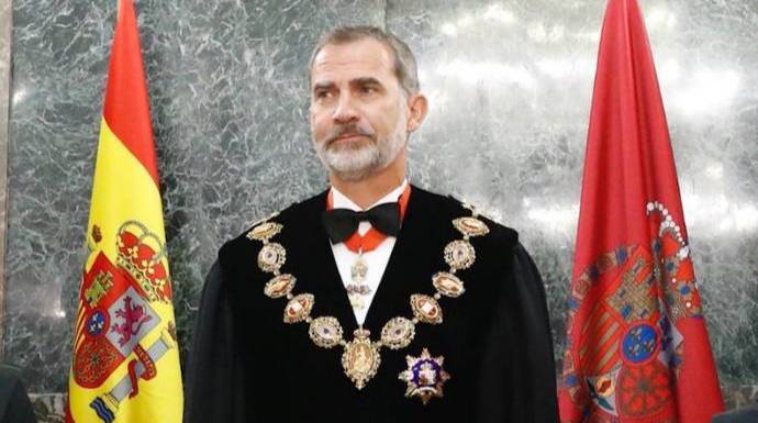 Felipe VI, este lunes en el solemne acto de apertura del Año Judicial.