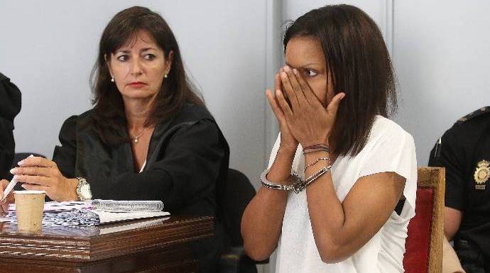 Ana Luisa Quezada, este lunes en el arranque del juicio por el asesinato del niño Gabriel.