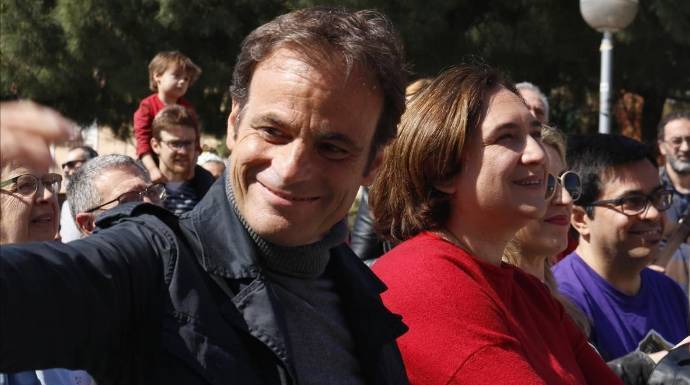 Ada Colay y Jaume Asens, portavoz de su partido en el Congreso.