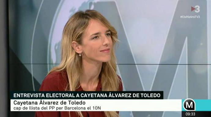 Cayetana Álvarez de Toledo, este jueves en Els Matins de TV3.