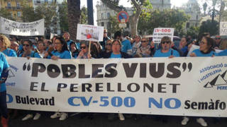 Tractorada en Valencia: Eliminar la CV-500 supondrá la muerte de los Pueblos del Sur 