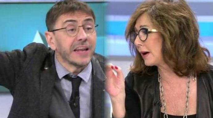 Monedero y Ana Rosa, encarados, este viernes en Telecinco.