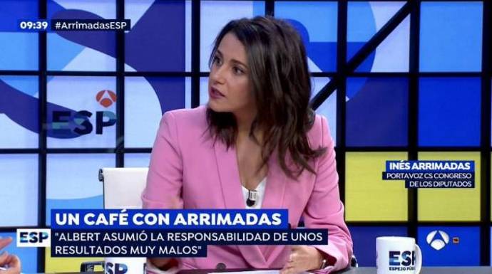 Inés Arrimadas, este lunes en Espejo Público.