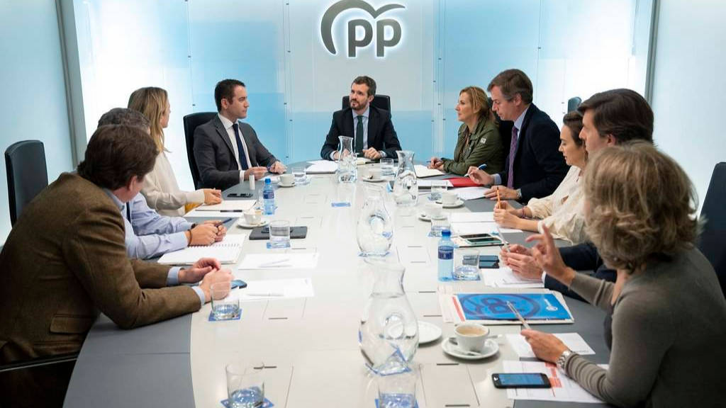 Reunión del comité de dirección del PP este martes.