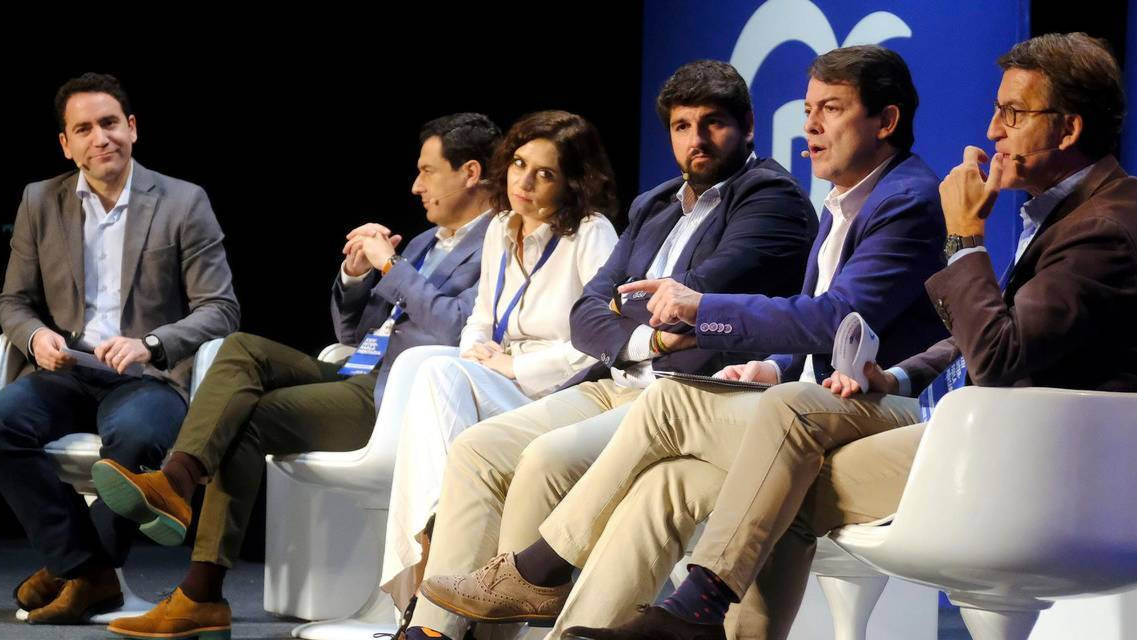 Los cinco presidentes regionales del PP.