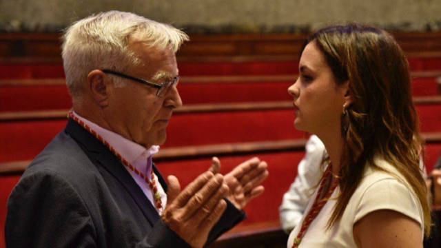 El alcalde de Valencia, Joan Ribó (Comrpomís) y la vicealcaldesa, Sandra Gómez (PSOE).