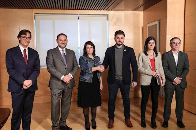 Negociadores del pacto ERC -PSOE