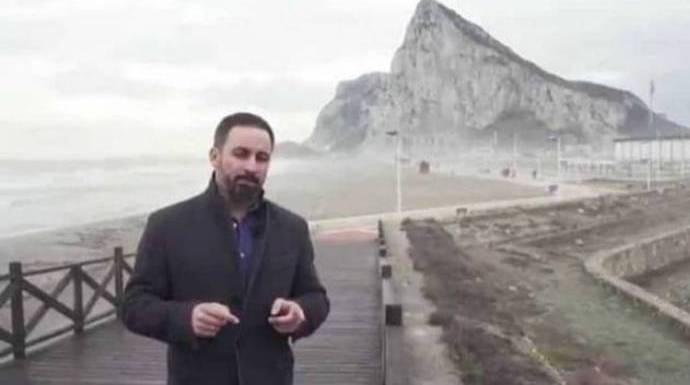 Santiago Abascal, en una de sus visitas a Gibraltar.
