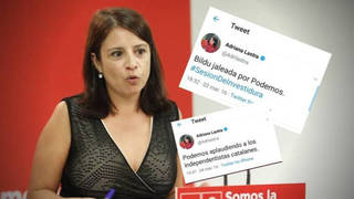 Los mensajes de Adriana Lastra contra Podemos y Bildu que ahora la avergüenzan