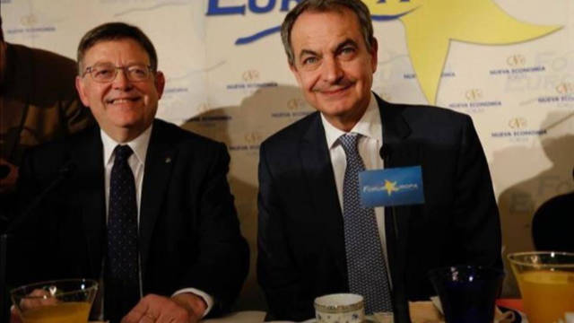 Puig y Zapatero en una conferencia hace cuatro años.