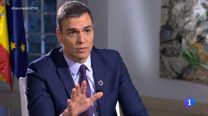 Pedro Sánchez, el 20 de enero, en su última entrevista en TVE.