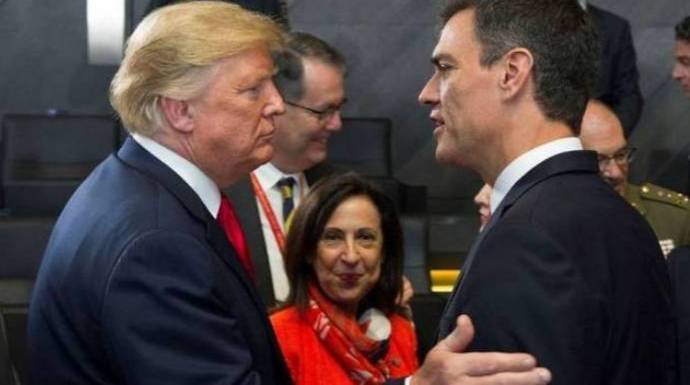 Robles, en una Cumbre de la OTAN, entre Trump y Sánchez.