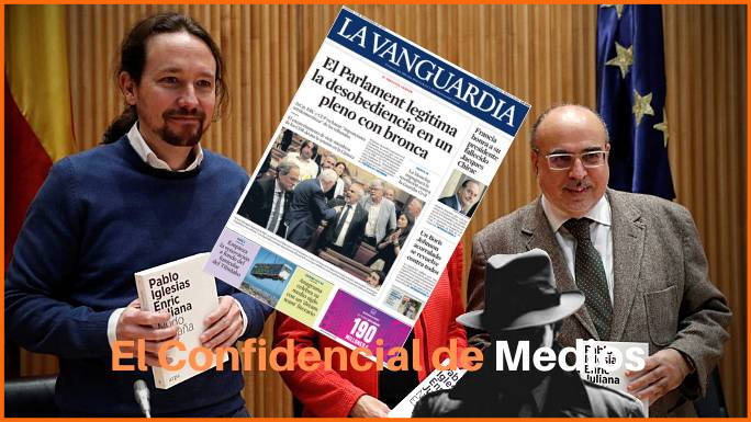 Enric Juliana y Pablo Iglesias, cuando presentaron su libro al unísono