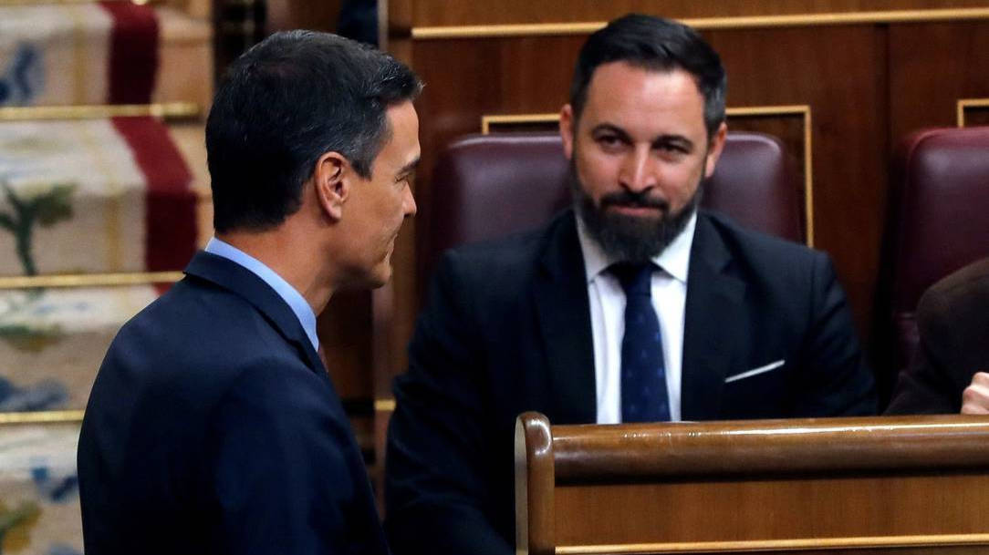 Sánchez y Abascal frente a frente en el Congreso.
