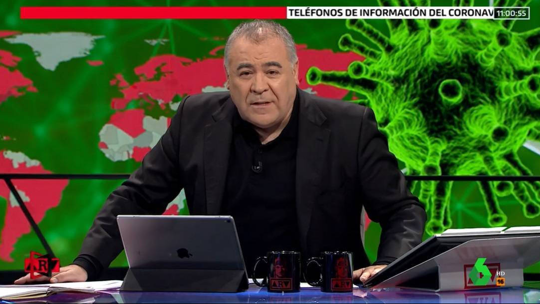 Antonio García Ferreras presentando "Al rojo vivo" en La Sexta