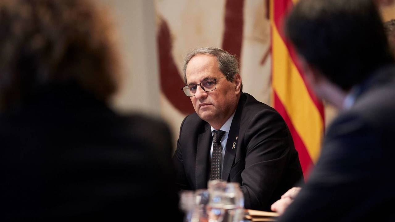 Torra, en una reunión del gobierno de la Generalitat