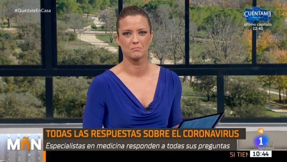 María Casado presentando "La mañana de TVE"