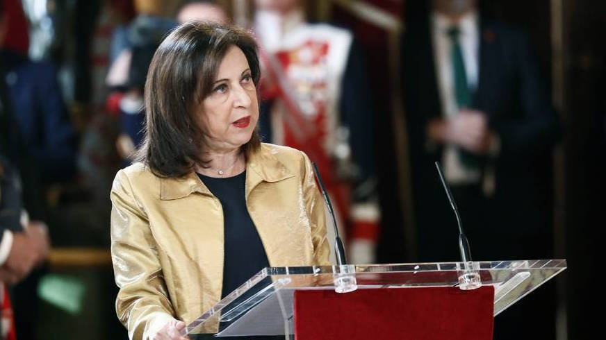 La ministra Margarita Robles durante la Pascua Militar
