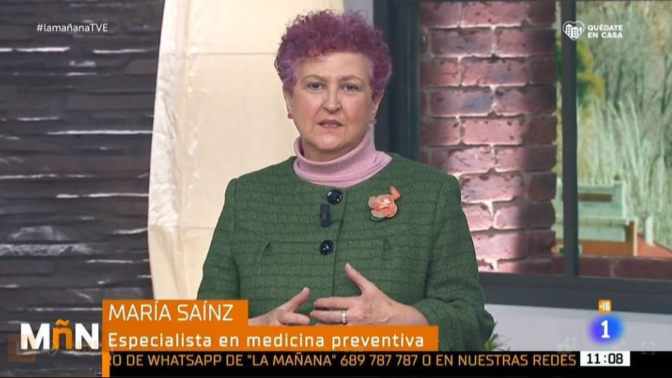 La doctora María Sáinz en "La mañana de TVE"