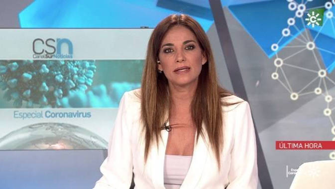 Mariló Montero presentando Noticias 2 en Canal Sur
