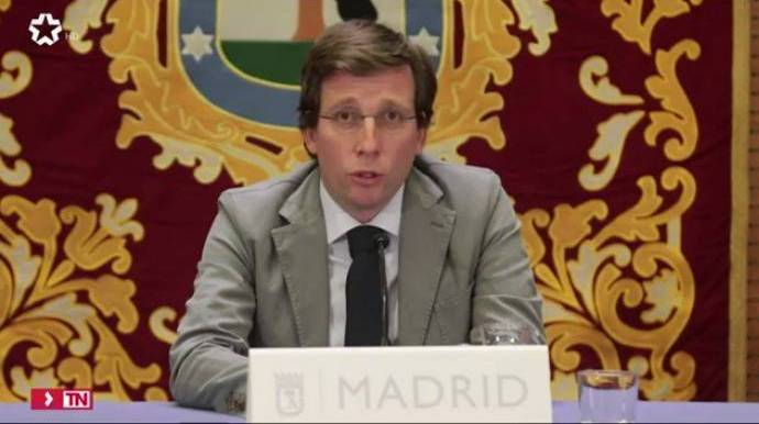 El alcalde de Madrid, en su comparecencia de este jueves.