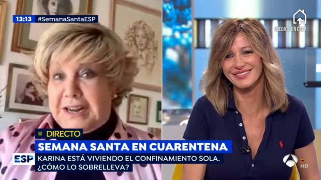 Karina y Susanna Griso en "Espejo Público" en Antena 3