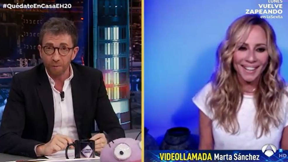 Pablo Motos y Marta Sánchez en "El Hormiguero" en Antena 3