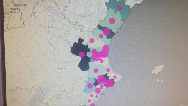 Mapa del Covid-19 en la Comunidad Valenciana