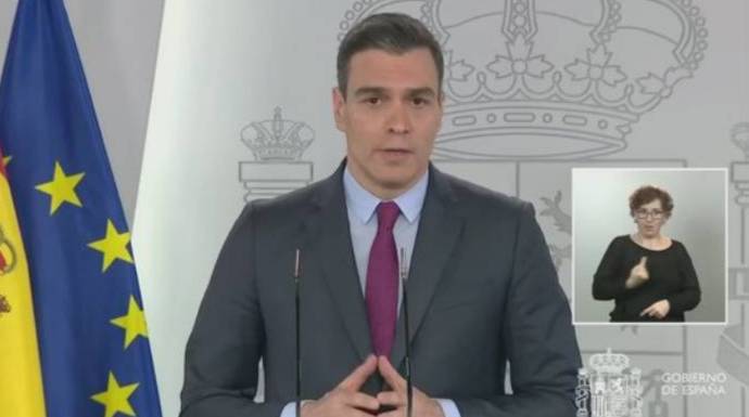 Pedro Sánchez, este martes anunciado el plan de desescalada.