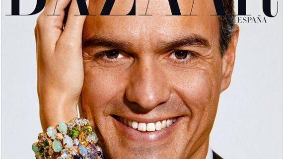Pedro Sánchez en la portada de Harper’s Bazaar