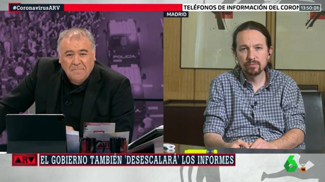 Antonio García Ferreras y Pablo Iglesias en La Sexta