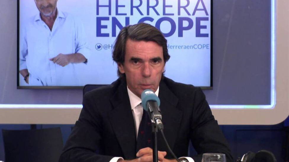 El expresidente José María Aznar en Cope